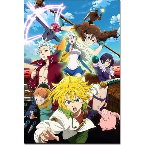 5d Diamond Home Wall Decoration Seven Deadly Sins Painting anime Handmade Cross Stitch Picture Full Square Drill Embroidery Gift