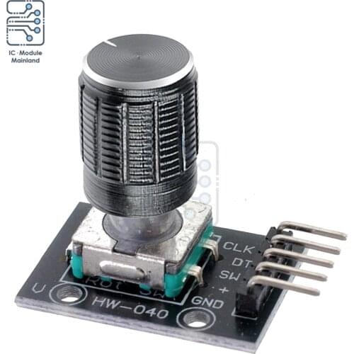 KY-040 Rotary Encoder Brick Sensor Module Potentiometer with 15x17mm 6mm Shaft Rotary D Type Encoder Knob for Arduino AVR PIC