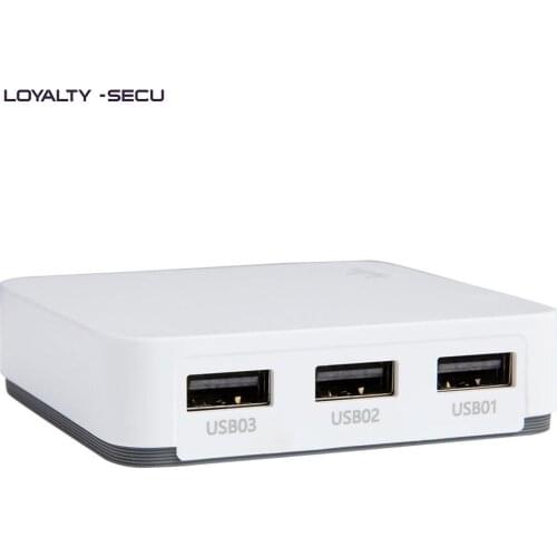 LOYALTY-SECU RJ45 Ethernet Networking 3 USB 2.0 Android Print Server Printer Adapter White