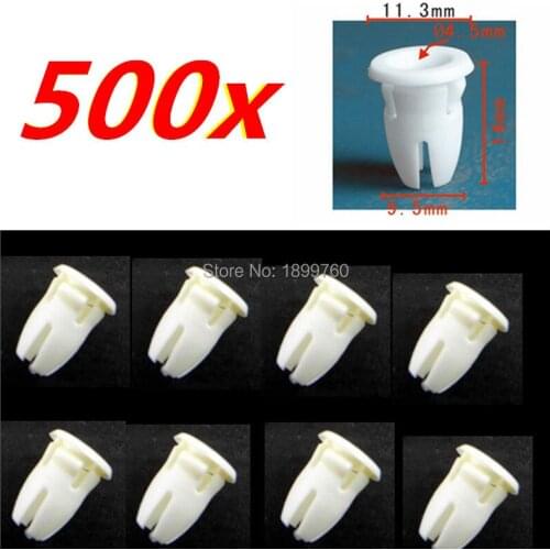 Set of 500 Exterior Moulding Clips Insert Tubular Grommet for Mercedes W202 W210 R107 Body Style