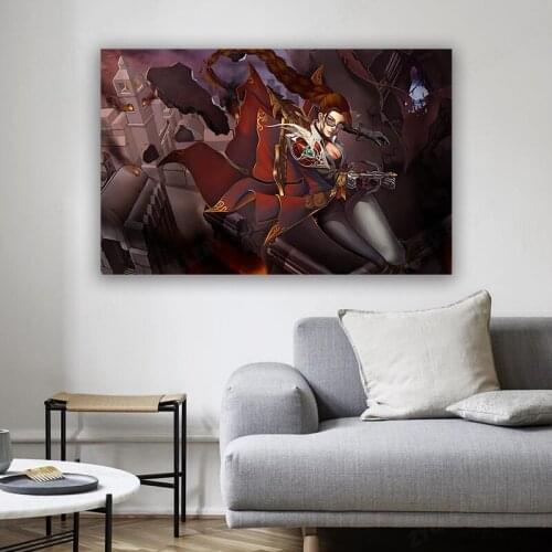 League of Legends Wall Decoration,Video Game Watercolor Print,Character Poster Print,Fantasy Art Print