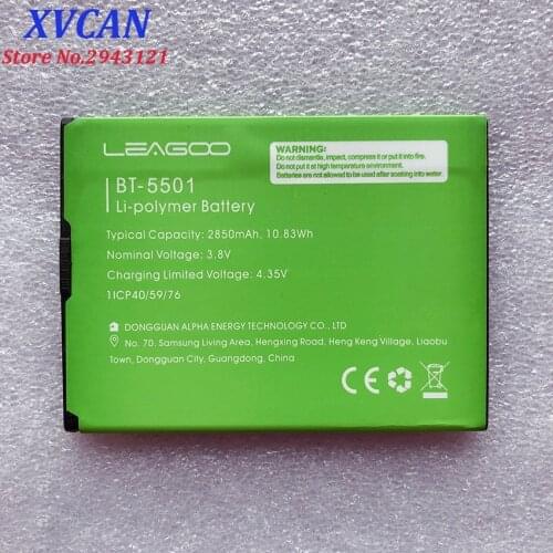 100% New BT-5501 2850mAh Battery For LEAGOO M 9 M9 M10 M 10 BT5501 Mobile Phone Smart Phone Parts Bateria Batterie Baterij