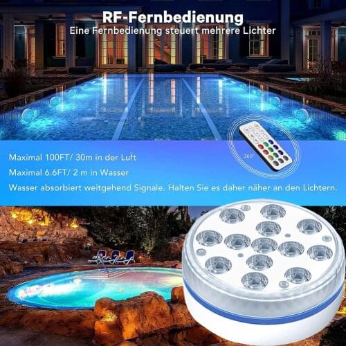 Pool Floating Light 13 Led Light Submersible with Remote Control for Outdoor Pond Fountain Garden Swimming Pool Underwater Lamp