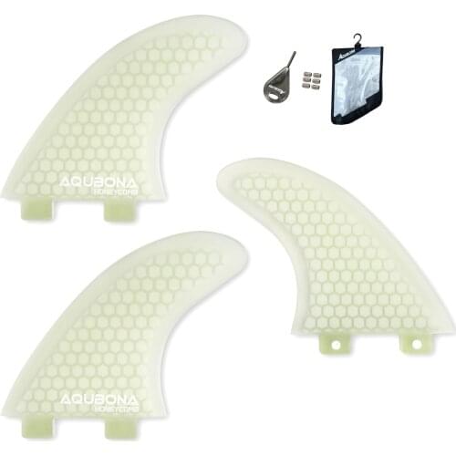 Surfboard Fins, Fiberglass Double Tabs Single Tabs Fins, Thruster (3 Fins) G5 Medium Future Fin for Surfing