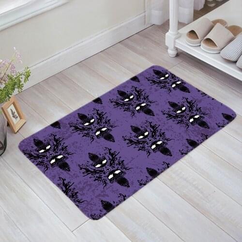 Haunted House Skull Bat Doormat Non-slip Rug Soft Bath Mats Bathroom Supplies Carpet Living Room