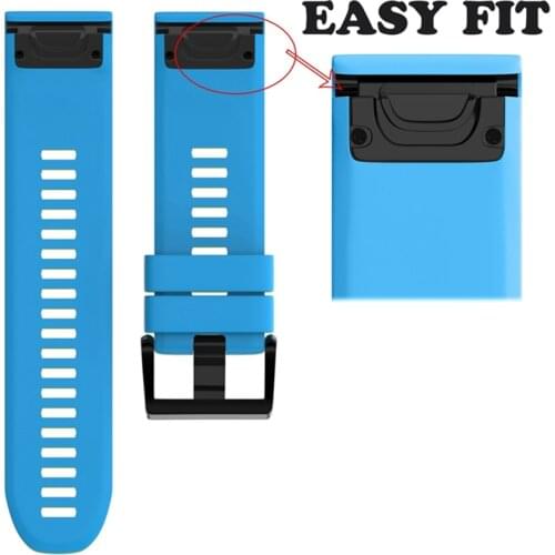 XBERSTAR Watchband Strap for Garmin Fenix 5X for Garmin Fenix 3 3 HR GPS Watch Replacement Silicone Easyfit Wrist Band Bracelet