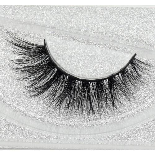 Visofree 3D Real Mink Eye Lashes Thick Fake Eyelash Makeup Eye Lashes 100% Handmade Glitter Packaging 1 Pair D113