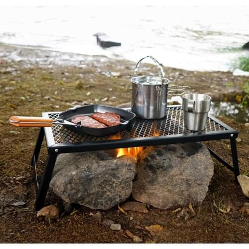 Outdoor Folding Mesh Table Camping Lightweight Waterproof Barbecue Table Travel Self-driving Tour Portable Folding Table