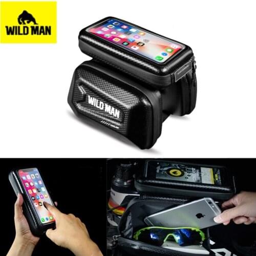 Bicycle Touchscreen Phone Bag Waterproof Frame Front Top Tube bag 6.5in MTB Road Bike bag Repair Tool Box Cycling Accessories