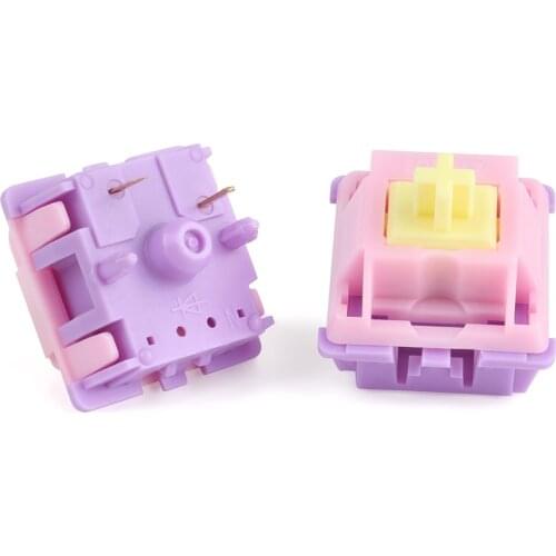 EQUALZ Fierce Girl Switches for Mechanical Keyboard 58.5g Linear Axis 5 Pins Customize Gold Plated Spring DIY Gamer