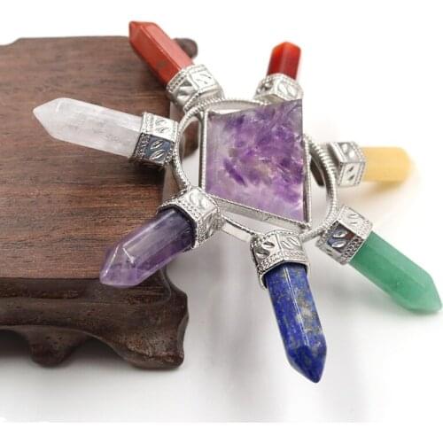 YJXP Reiki 7 Chakra Orgone Pyramid Resin Jewelry Creativity Energy Generator Crystal Stone Points Healing Spiritual Pendulum