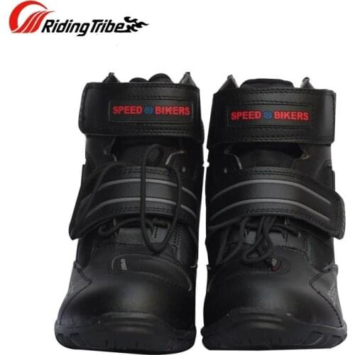 Motorcycle Protections Shoes Men Foot Protectors Microfiber Leather Racing Motocross Motorbike Shift Riding Boots