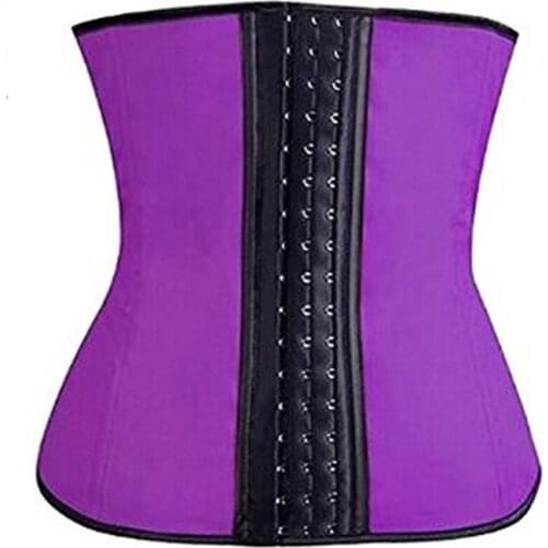 2020 Rubber Body shaper for women sexy Shapewear Waist Trainer Cincher latex Shaper Burning Slimming waist Belt Corset Bustier