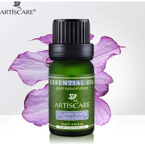 ARTISCARE 100% pure Clary Sage essential oils 10ml Shrink Pores and Tighten Skin Cleanse Oily Hair and Scurf Natural Oil