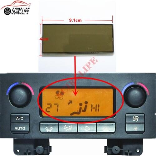 Car LCD Display Air Conditioning Pixel Repair Air Conditioning ACC Information Monitors Screen Yellow background For Peugeot 207