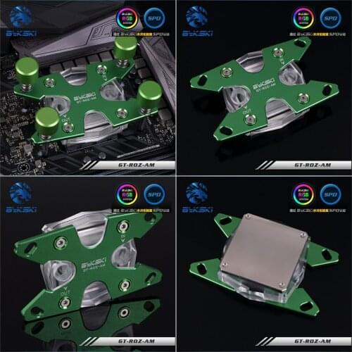 Bykski GT-ROZ-AM Water Cooling CPU Block for AMD AM2 AM3 AM4 Ryzen Green