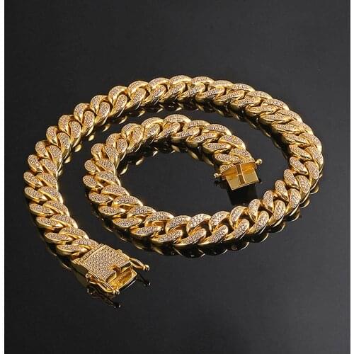 Men Women Hip Hop MIAMI CUBAN LINK Coolest Chain Necklace Copper Casting Micro Cubic Zirconia Clasp ICED OUT Bling Jewelry