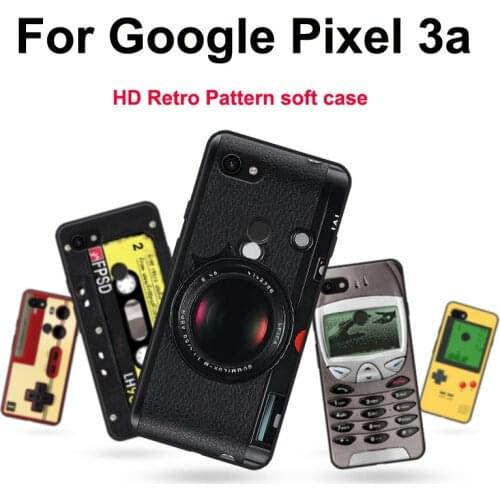 For Google Pixel 3a Case 5.6" retro Painting Soft TPU Phone Back Cover For Google Pixel3a Silicone Cases For Google Pixel 3a 3 a