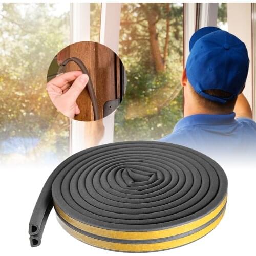 D Type Reduce Noise Sealing Strip Self-adhesive Anti Collision Door Window Strip Kitchen Hardware Decortion Accessory