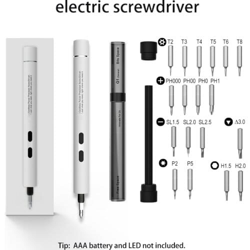 Electric Power Screwdriver Portable Cordless Magnetic Screw Driver Hand Screwdriver Bit Set For Laptop PC CellphoneRepair Tools