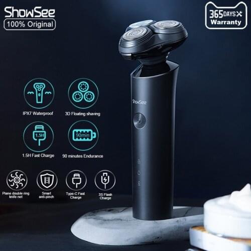 Youpin ShowSee F305 Electric Razor IPX7 Waterproof Men’s Shaver LED Beard Trimmer for Barber Hair Clipper Machine Long Endurance