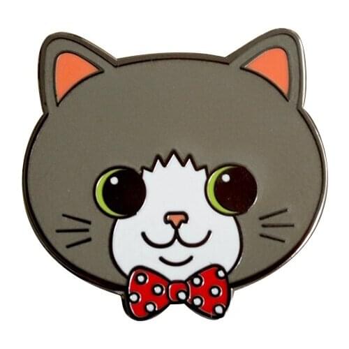 Bowtie Kitty enamel pin badge