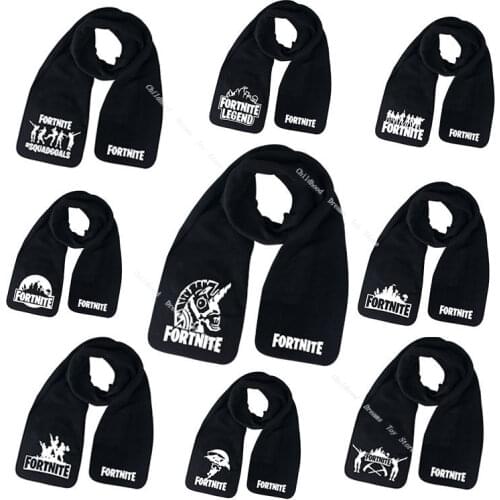 Fortnite Winter Warm Scarf Men Striped Scarf Male Fortress Night Long Shawl Wrap Knit Scarffor Children Fashion Scarves Poncho