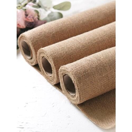 Retro Natural Burlap Roll Roll 5 Meters Floral Yarn Bouquet Packaging Material Handmade Diy