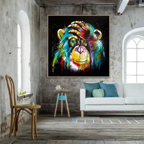 Watercolor Thinking Monkey Canvas Paintings Posters and Prints Wall Art Picture for Living Room Home Decoration