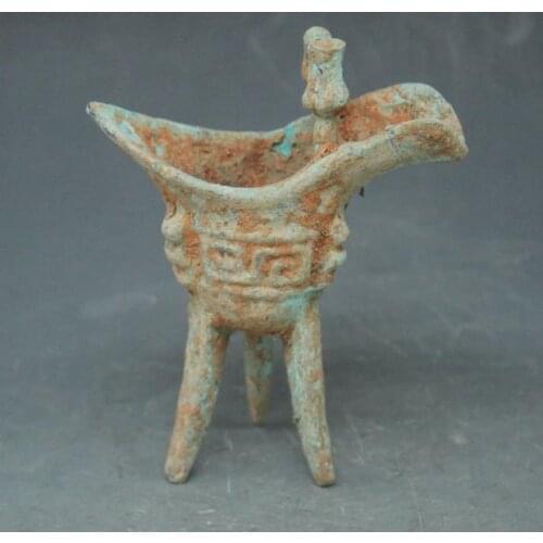 Antique art collections Old China(1742-1789) Bronze cup/Careers bronze goblet, Home decoration,free shipping