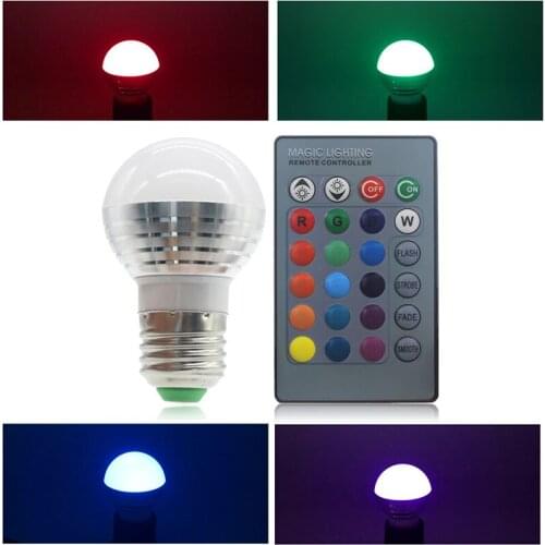 GU10 MR16 LED RGB Bulb RGBW RGBWW E27 5W DC12V Spot Light Remote Colorful Holiday Party Bar AC220V 240V Home Decor Night Lamp