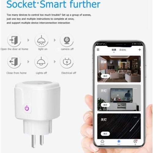 LSPA9 EU Smart WiFi Plug Adaptor 2.4GHz Remote Voice Control Power Energy Monitor Outlet Timing Function for Alexa Google Tuya