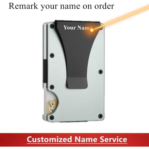 SEMORID Rfid Metal Bank Credit Card Holder Men Minimalist Wallets Slim Thin Tactical Business ID Cardholder Case Women Purse