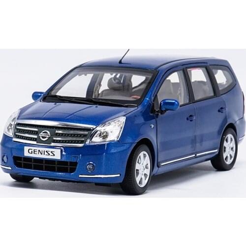 Original Factory Authentic 1/18 Nissan Geniss Mpv 6 Blue Diecast Metal Car Model with Small Gift