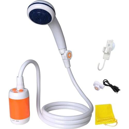 Portable Electric Shower Rechargeable Bathing Pump for Outdoor Sport Travel Caravan Van Car Camping Shower With Hose Bathe Tool