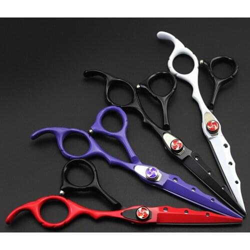 Professional Japan 440c 6 '' gem hair cutting scissors set haircut thinning barber makas haircutting shears Hairdresser scissors