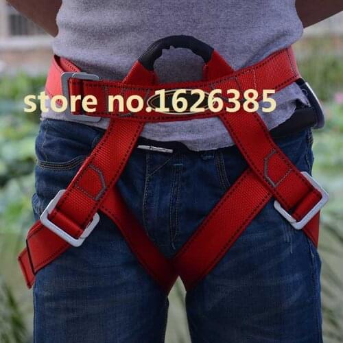 Outdoor safety belt mountaineering rock climbing cable harness rope lifting sling