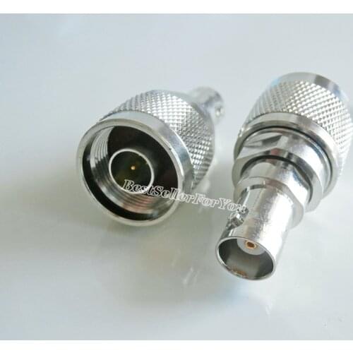 1Pcs N Type Male Plug To Connector BNC Female Jack Straight RF Coaxial Connector Copper Adapter