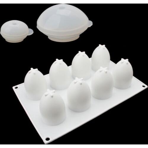 3D Easter eggs Baking Mold Silicone Mousse Cake Epoxy Resin Casting Pendant Molds