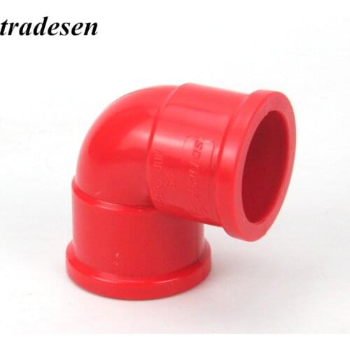1pc Inner Dia 20mm-50mm Red PVC Connector UPVC Elbow Joints Aquarium Fish Tank DIY Tools Garden Irrigation Water Pipe Connectors