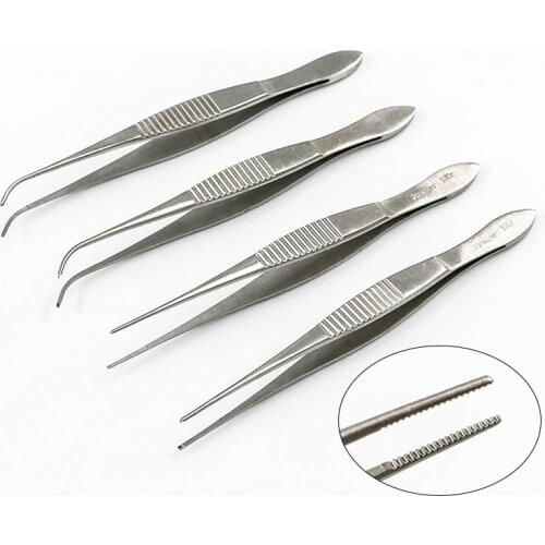 Suzhou Shiqiang 10cm Eye Tweezers Double Eyelid Plastic Surgery Hook Tooth Tools Fine Fat Tweezers Stitching Tweezers