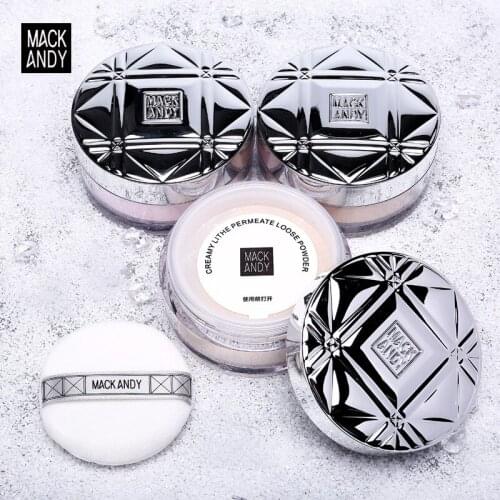 MACK ANDY Light loose powder moisturizing waterproof oil control brightens skin color concealer fixed makeup honey powder
