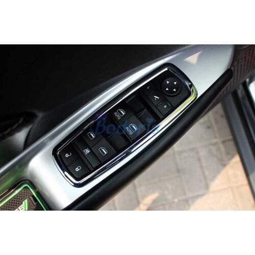 Window Glass Switch Cover Protector Trim Panel Chrome For Dodge Journey JUCV Fiat Freemont 2013-2018 Accessories