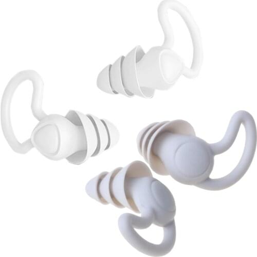 B2RC 1Pair Noise Cancelling Earplugs Waterproof Diving Sleeping Anti-Noise Ear Plug for Soft Silicone Ear Protector