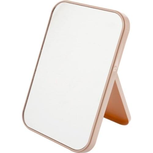 Make up mirror high-definition single-sided table top plastic colorful vanity mirror folding portable large square Princess mirr