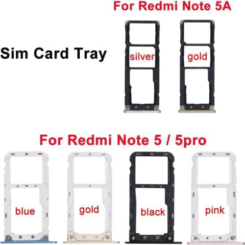 1pcs Brand New SIM Card Tray Holder Slot Container Adapter Replacement Part For Xiaomi Redmi Note 5 5A 5pro