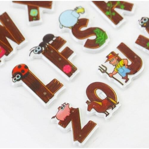 FREE SHIPPING 100packs Kids Stickers 3D Puffy Bulk Cartoon English Alphabet Letters Number Stickers Educational Stickers