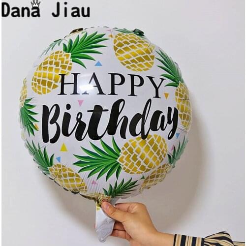 18 Inch 1 pcs New pineapple balloon summer fruit party decoration birthday wedding kids toy wholesale aluminum balloons
