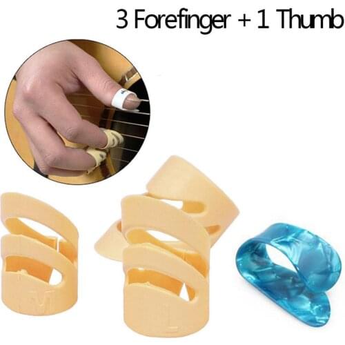 4pcs/set Guitar Picks Index Finger Picks Alaska for Electric Acoustic Guitar Ukulele Stringed Instrument Part Accessories