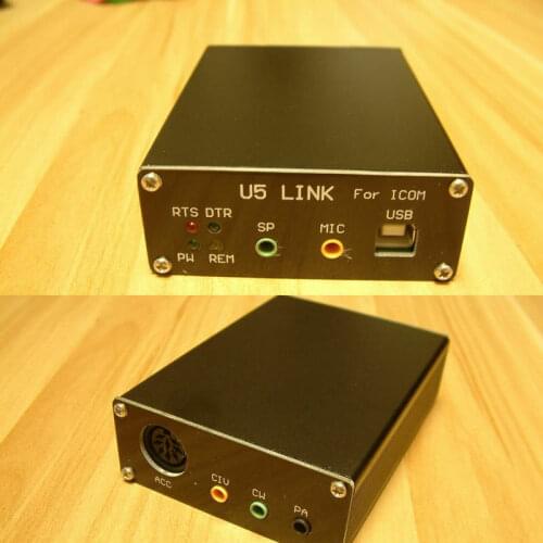 2020 LINK U5 ICOM USB PC linker Adapter MINI LINK Radio connector FT-232RL W amplifier DIN8 DIN13 for HAM ICOM IC-703 707 7200